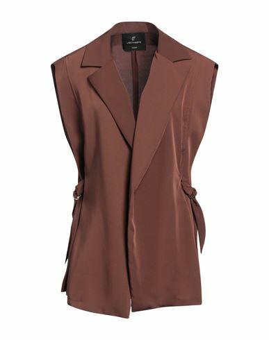 Cristinaeffe Woman Blazer Cocoa Polyester, Elastane Cover