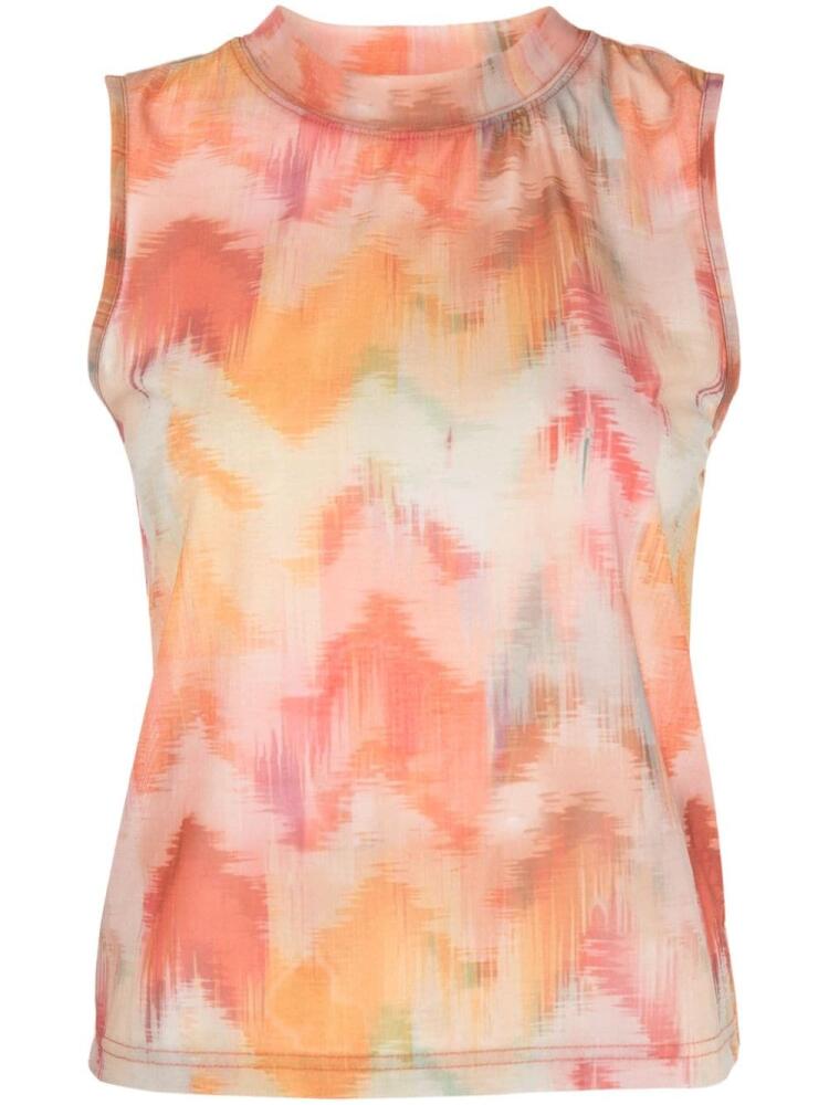 Ba&Sh Rachel chevron-print top - Orange Cover