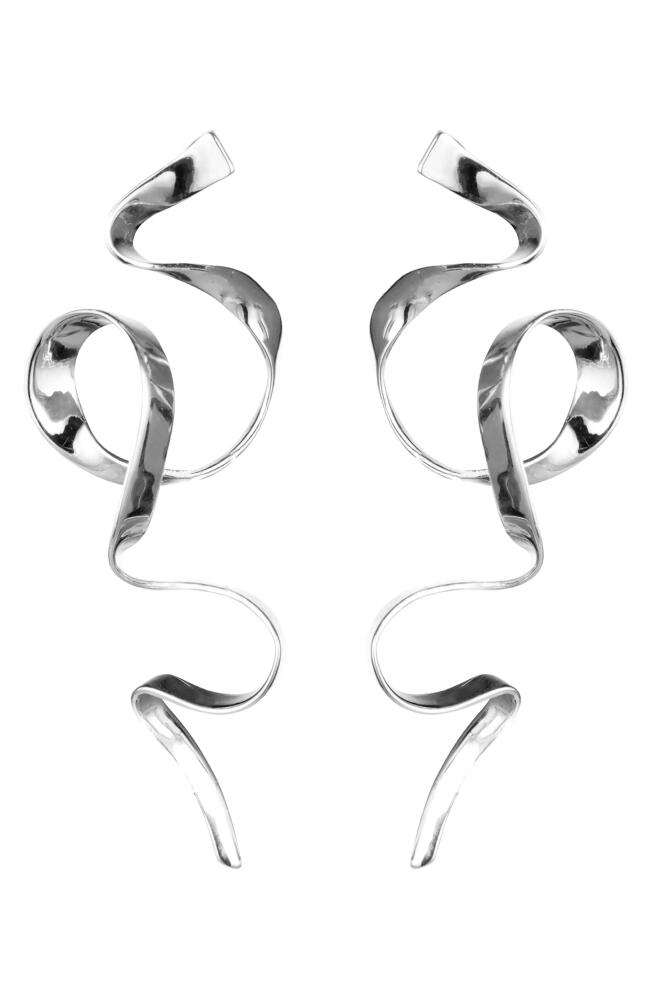 Sterling King Allegro Ribbon Drop Earrings in Sterling Silver Cover