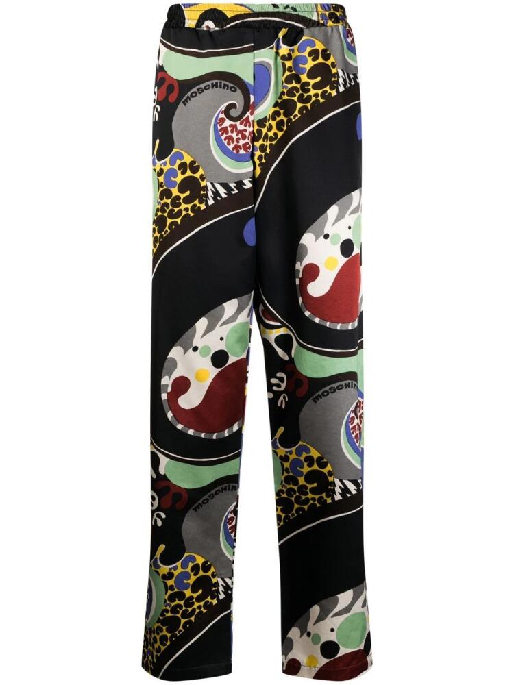 Moschino abstract-print straight-leg trousers - Multicolour Cover