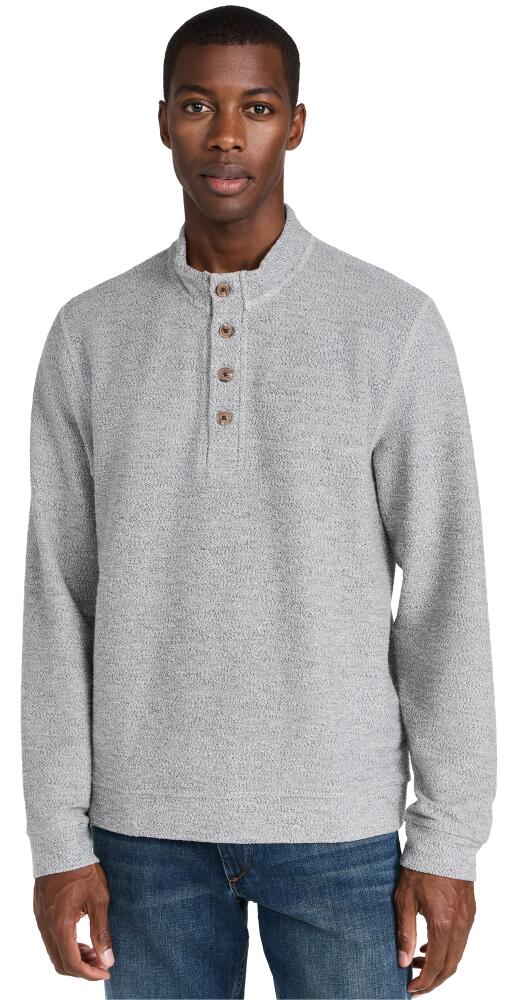 Marine Layer Clayton Textured Pullover Grey Texture Cover