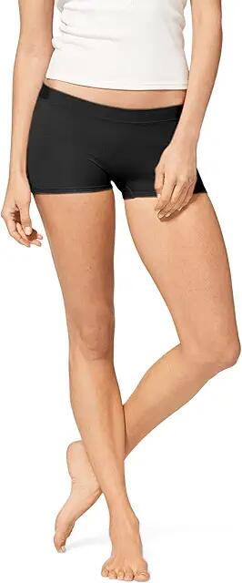 Tommy John Cool Cotton Boyshorts (Black) Women's Underwear Cover