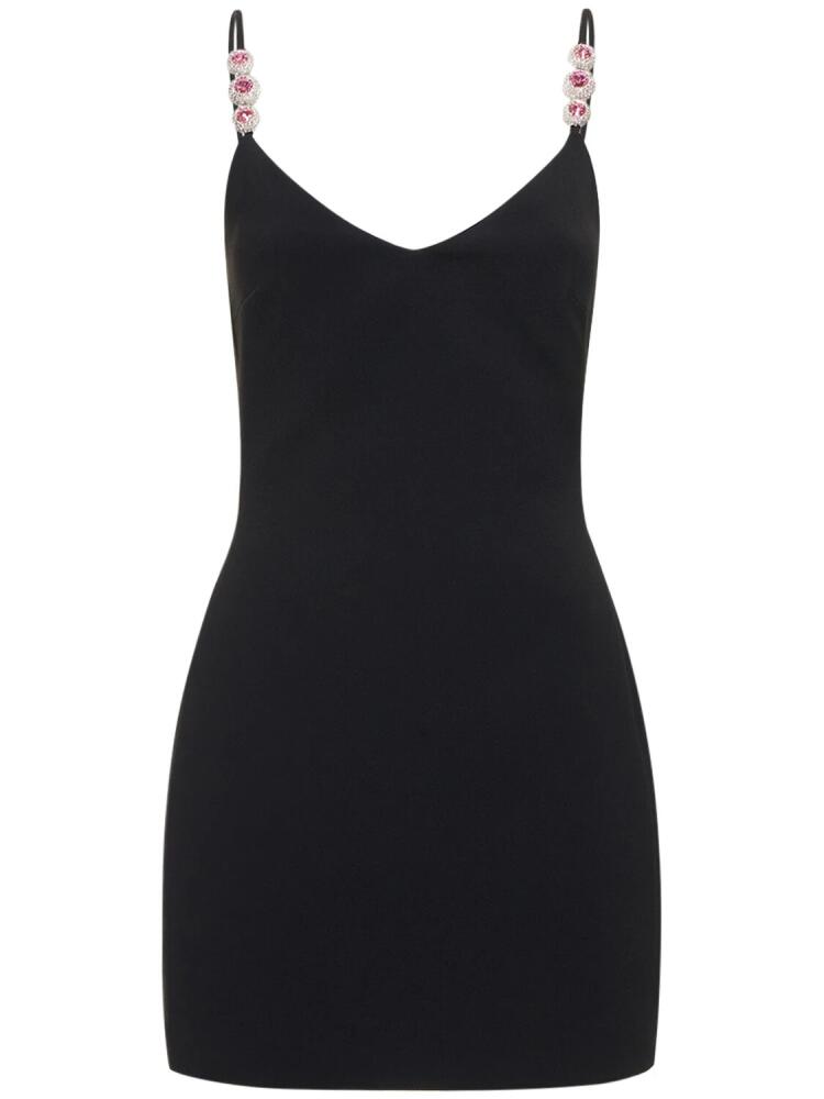 DAVID KOMA Cady Mini Dress W/ Crystal Details Cover