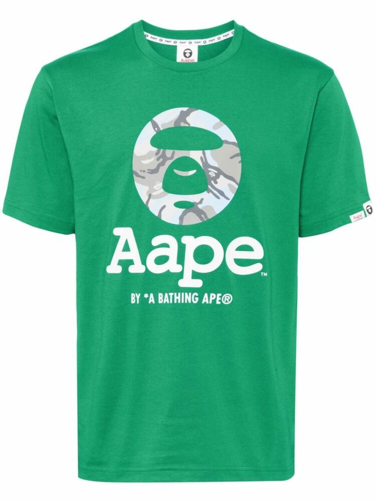 AAPE BY *A BATHING APE® Camo Moon Face cotton T-shirt - Green Cover