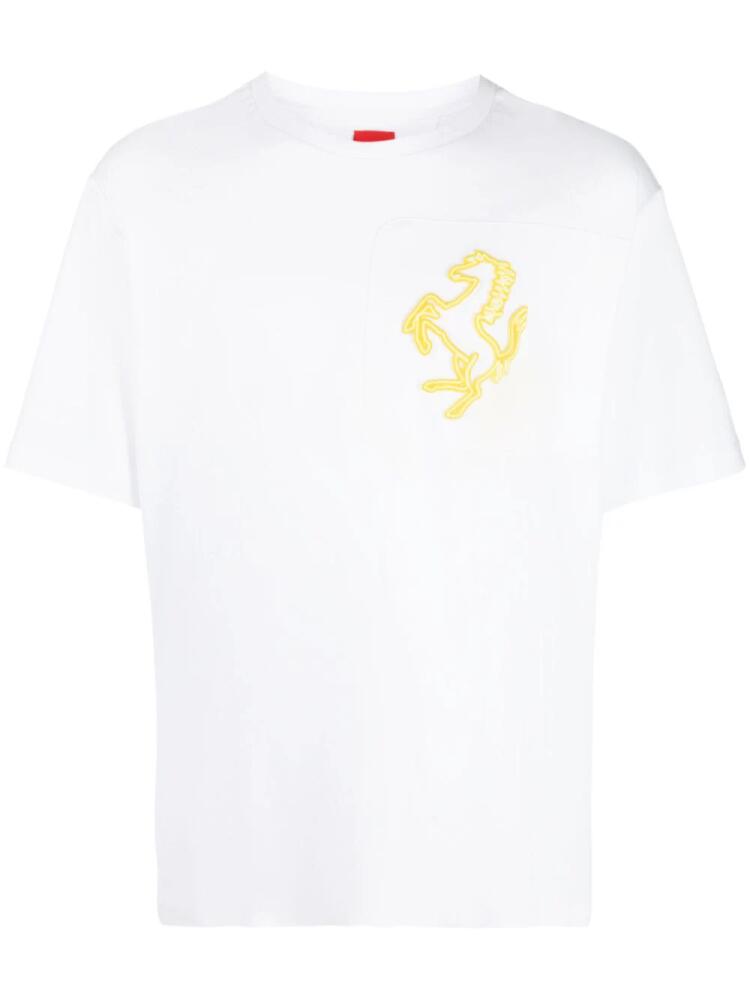 Ferrari embroidered-logo T-shirt - White Cover