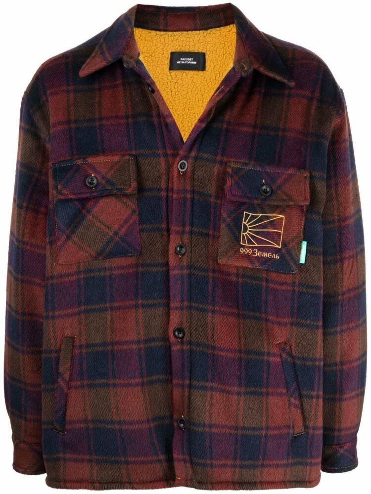 RASSVET check shirt jacket - Red Cover