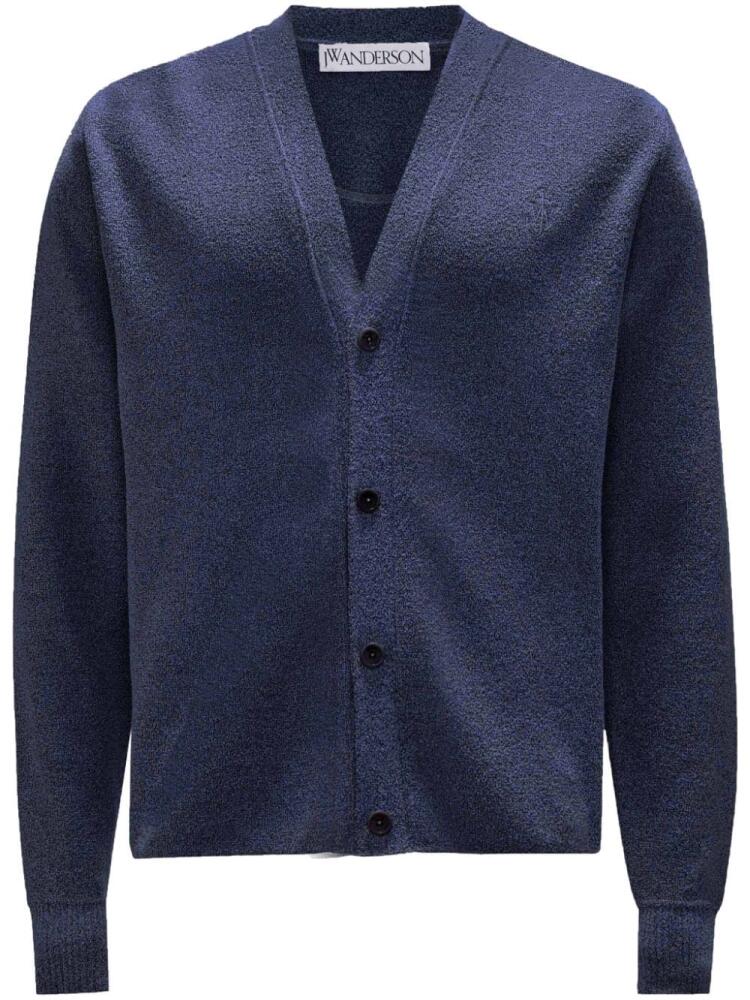 JW Anderson logo-embroidered cardigan - Blue Cover