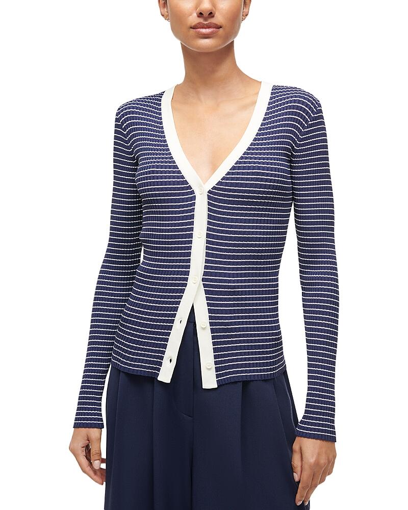 Staud Cargo Ribbed V Neck Cardigan Cover