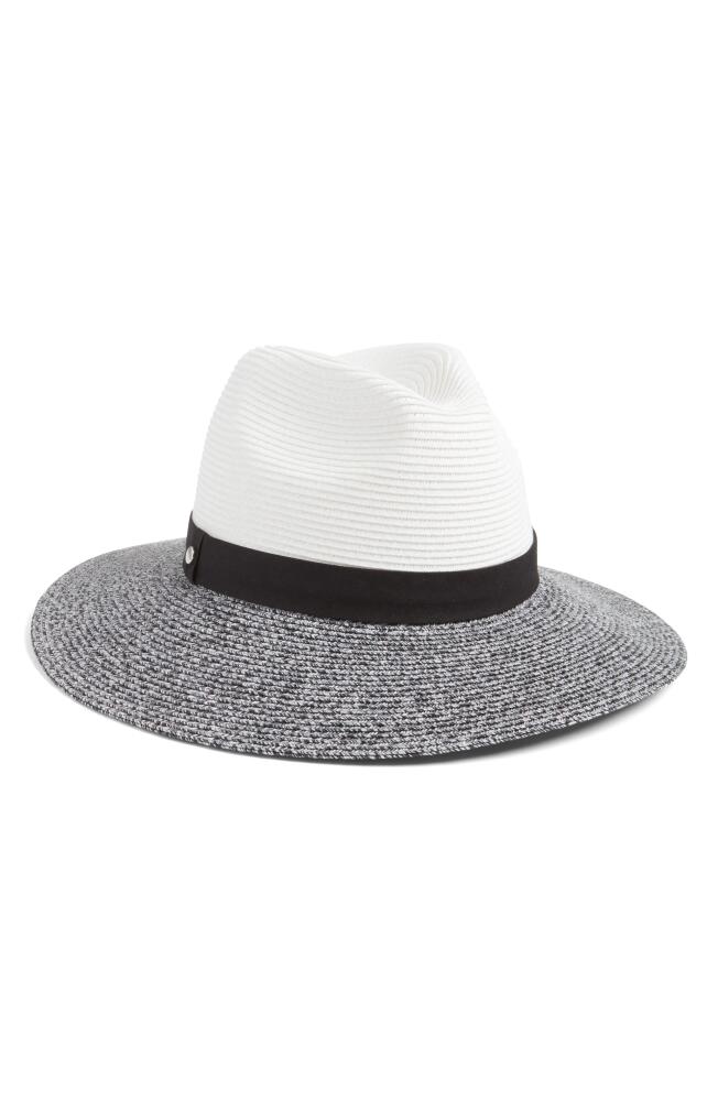 Nordstrom Packable Braided Paper Straw Panama Hat in White-Black Combo Cover