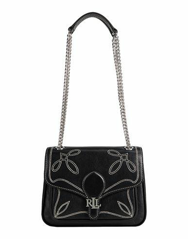 Lauren Ralph Lauren Stitched Small Bradley Convertible Bag Woman Shoulder bag Black Cow leather Cover