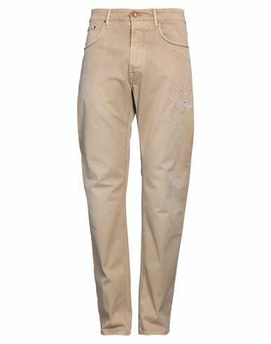 Hand Picked Man Pants Beige Cotton, Elastane Cover