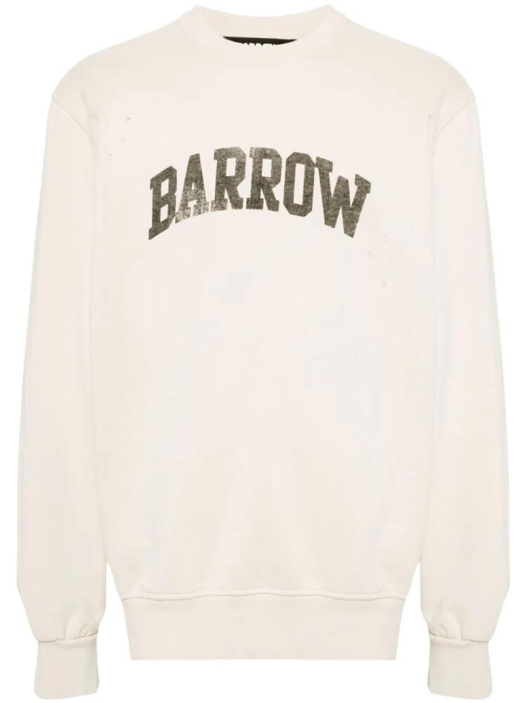 BARROW logo-print cotton sweatshirt - Neutrals Cover