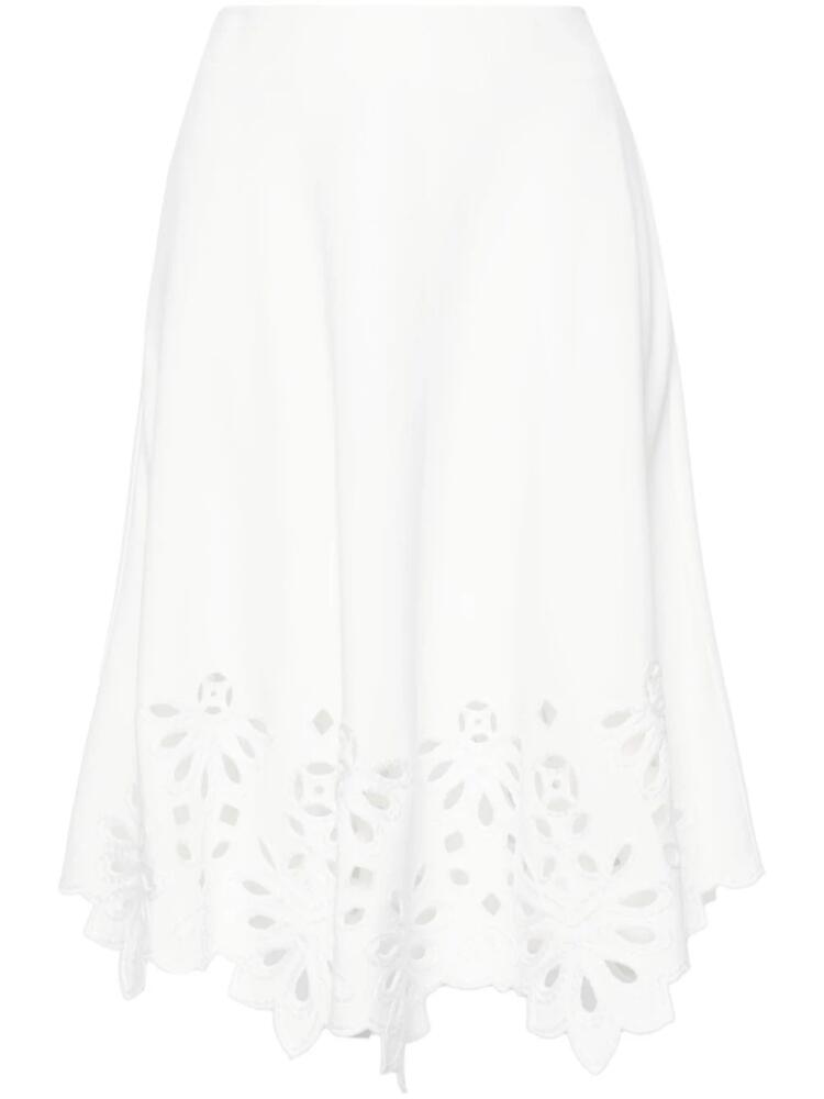 Ermanno Scervino embroidered midi skirt - White Cover