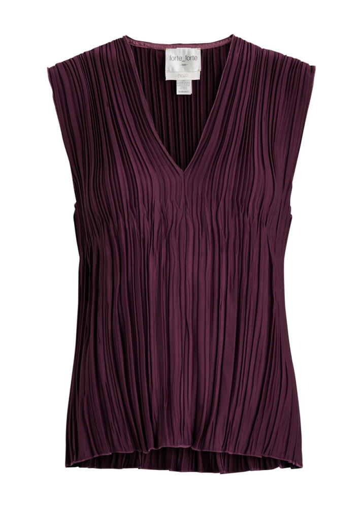 Forte_forte Plissé Matte Satin Tank - Dark Purple Cover