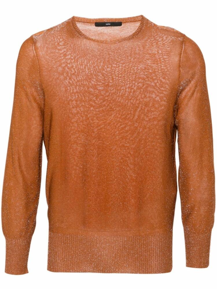 SAPIO lurex fine-knit jumper - Orange Cover