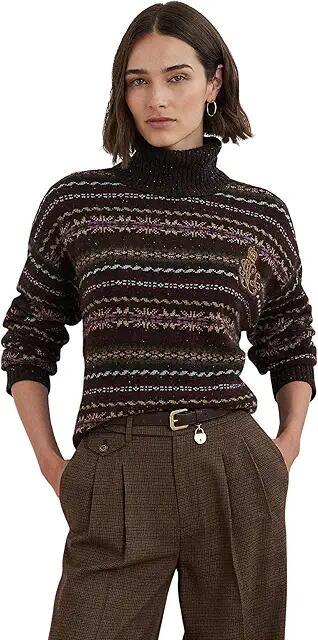 Lauren Ralph Lauren Fair Isle Wool-Blend Turtleneck Sweater (Multi) Women's Sweater Cover