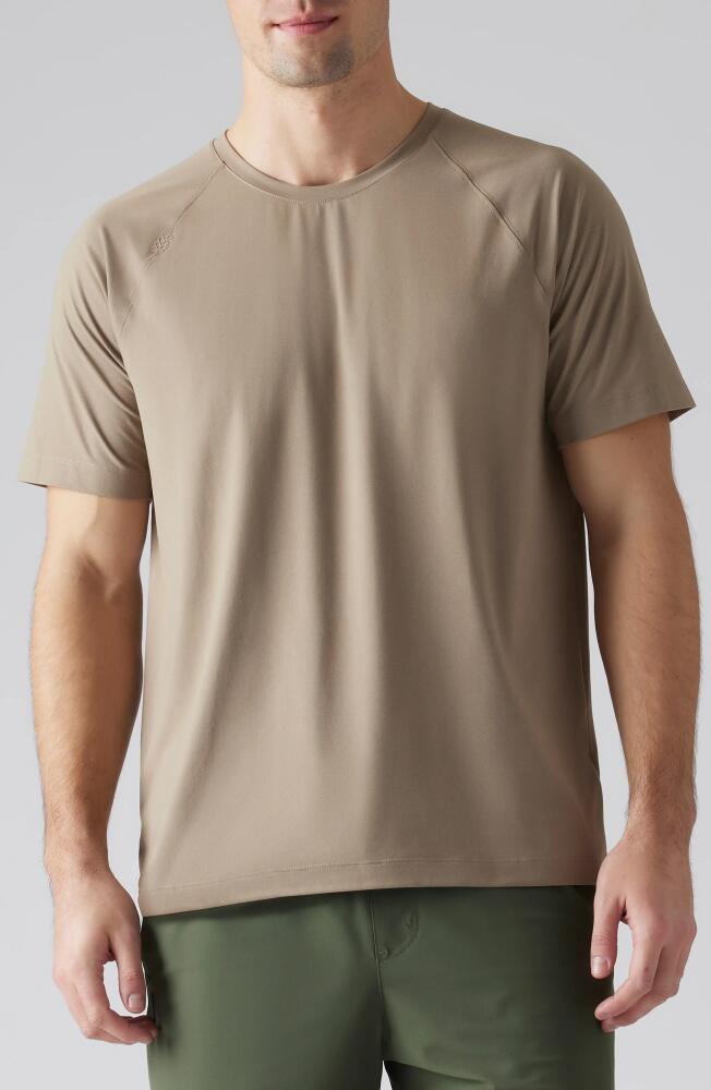 Rhone Reign Athletic Short Sleeve T-Shirt in Timberwolf Brown Cover