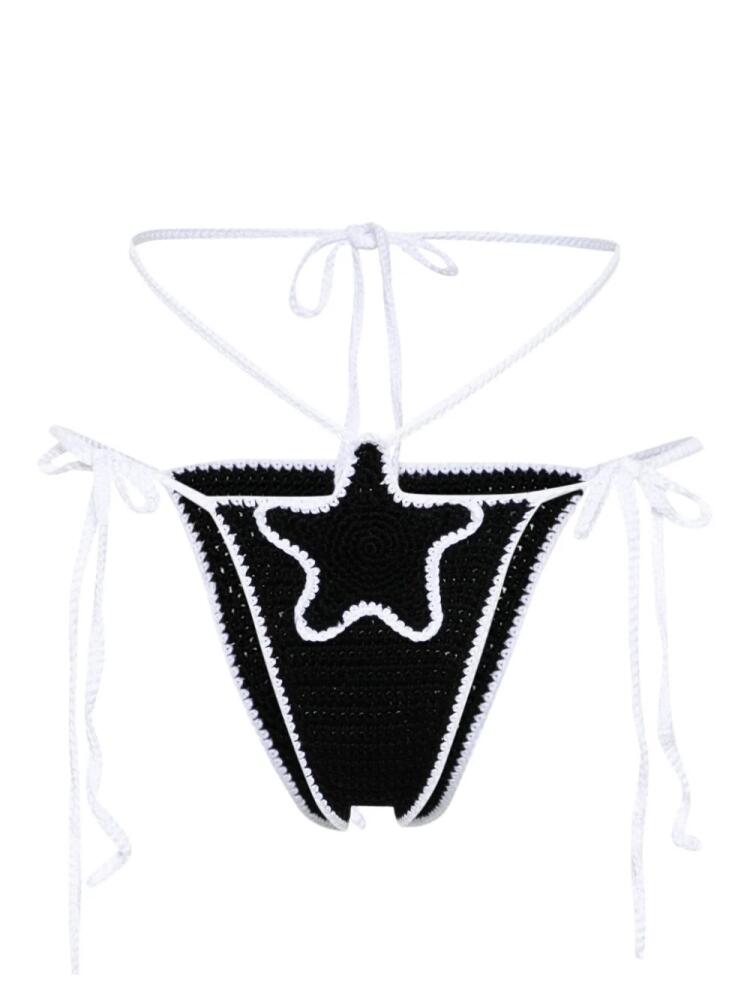 GCDS star-patch crochet bikini bottoms - Black Cover