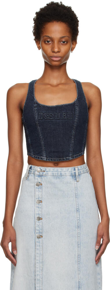 Ksubi Indigo Obscura Bustier Denim Tank Top Cover