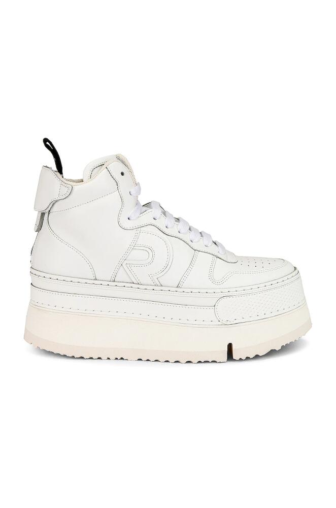 R13 High Top Platform Sneaker in White Cover