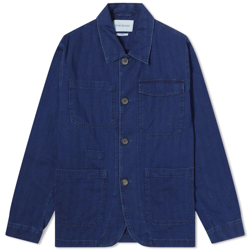 Oliver Spencer Men's Hythe Jacket in Indigo Blue Cover