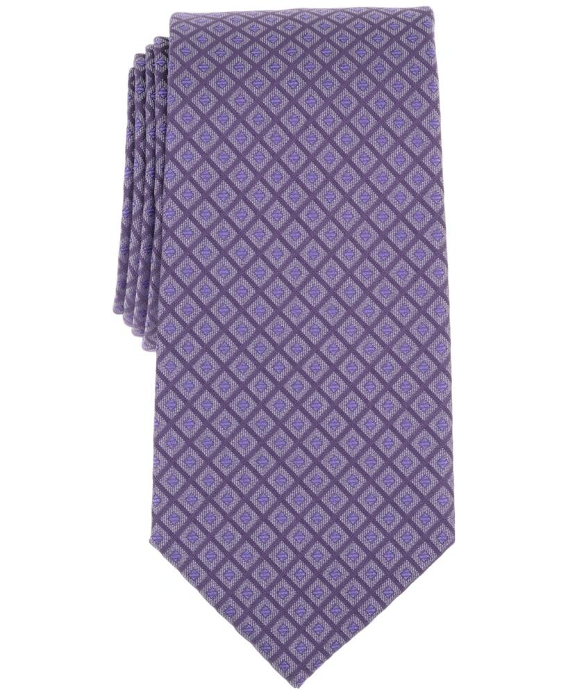 Michael Kors Men's Lionel Diamond-Pattern Tie - Purple Cover