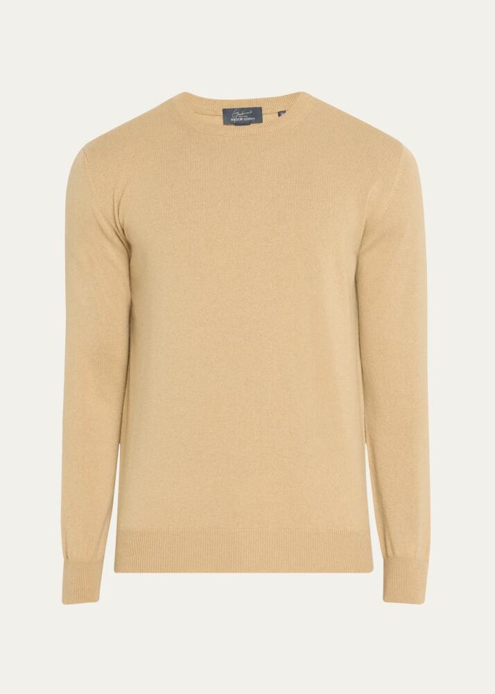 Bergdorf Goodman Men's Solid Cashmere Crewneck Sweater Cover