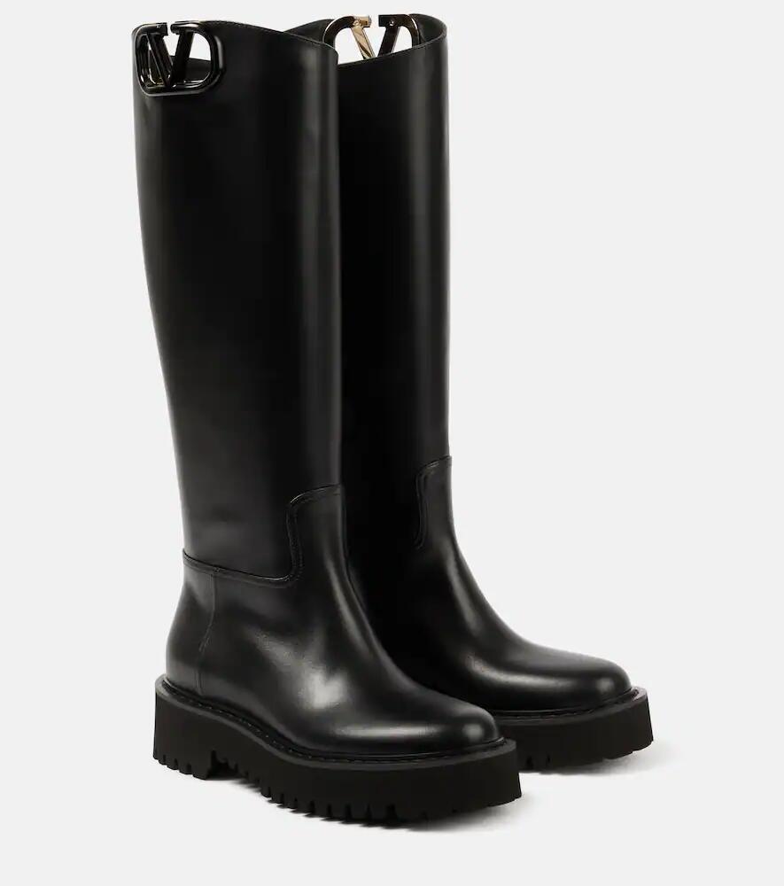 Valentino Garavani VLogo Signature leather rain boots Cover