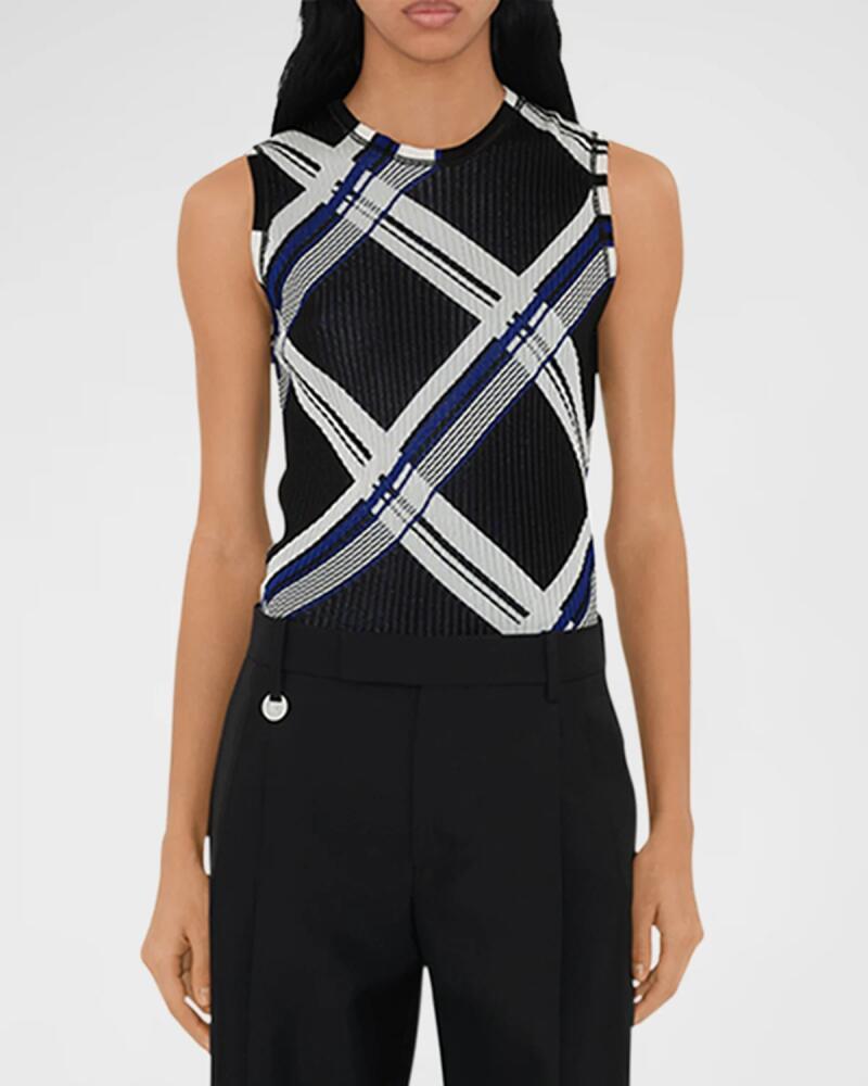 Burberry Check Rib Knit Tank Top Cover