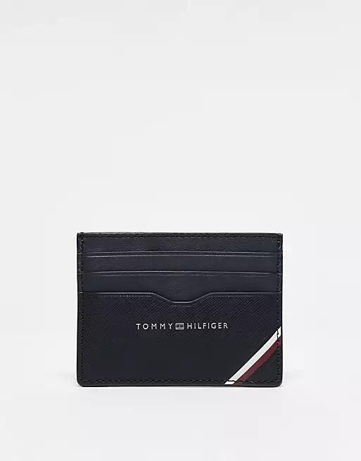 Tommy Hilfiger central card holder in space blue-Navy Cover