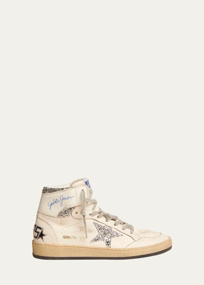 Golden Goose Sky Star Leather High-Top Sneakers Cover