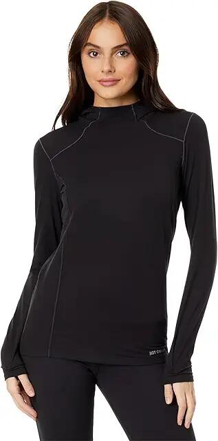 Hot Chillys Clima-Tek Hoodie (Black) Women's Clothing Cover