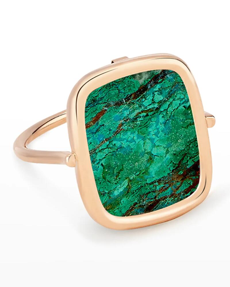 GINETTE NY Rose Gold Chrysocolla Antiqued Ring Cover