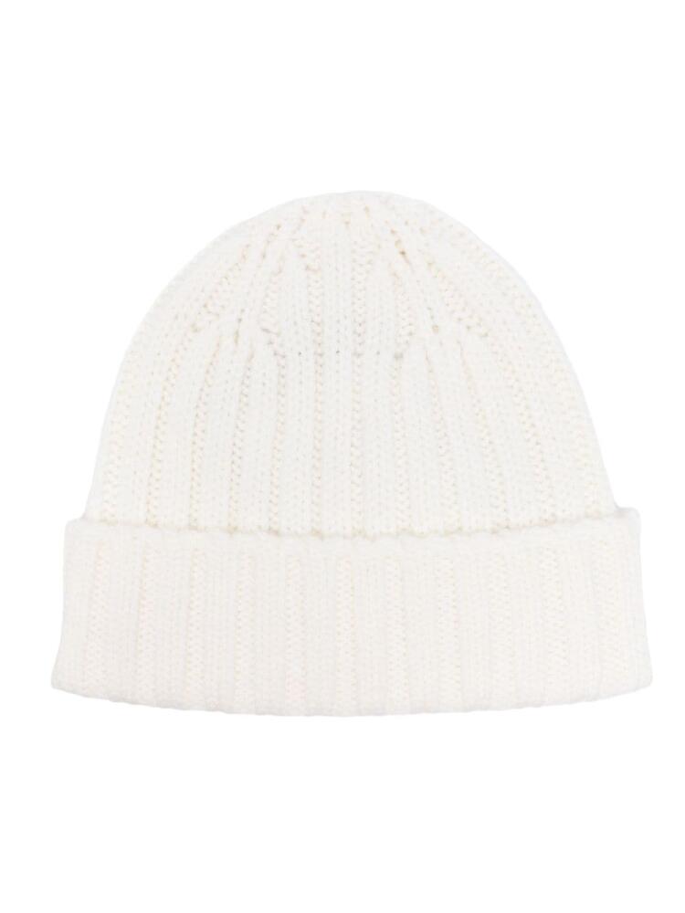 ASPESI virgin wool beanie - White Cover