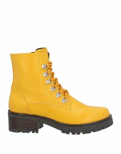 Antonio Barbato Woman Ankle boots Yellow Leather Cover