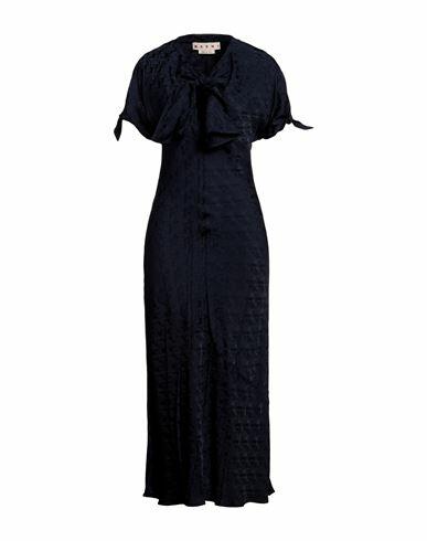 Marni Woman Maxi dress Midnight blue Viscose Cover