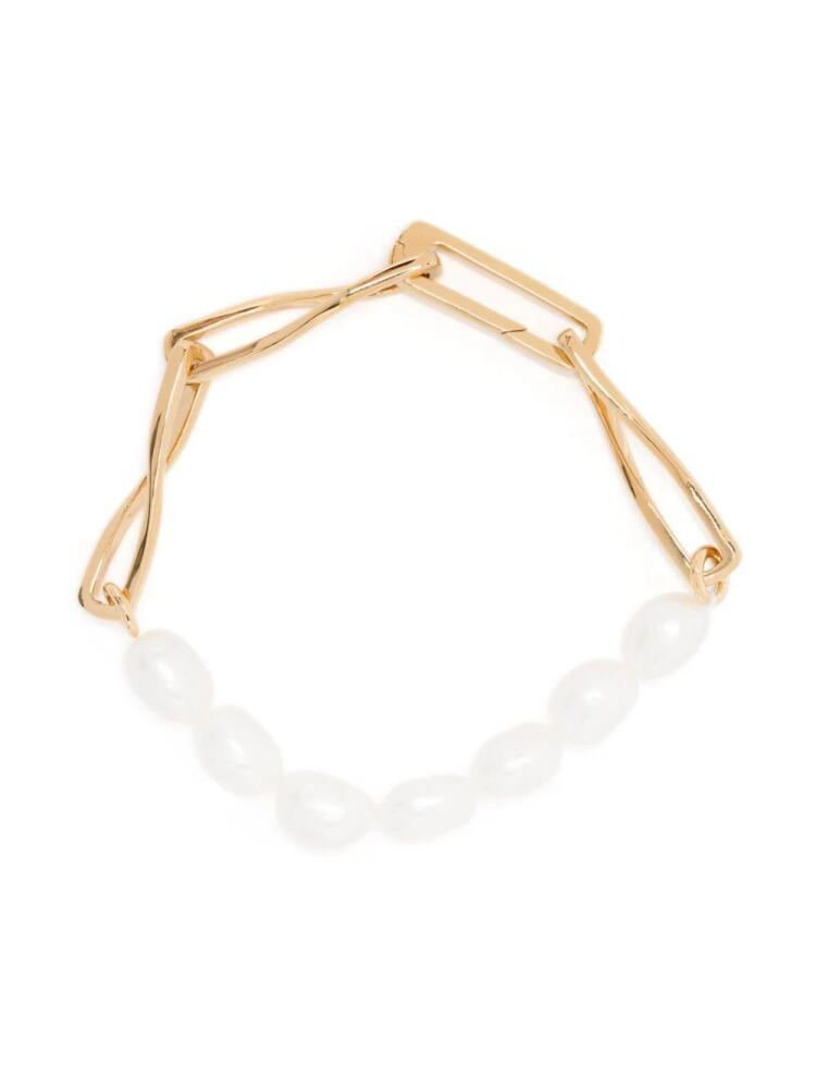 Missoma Baroque-pearl twisted-link bracelet - Gold Cover