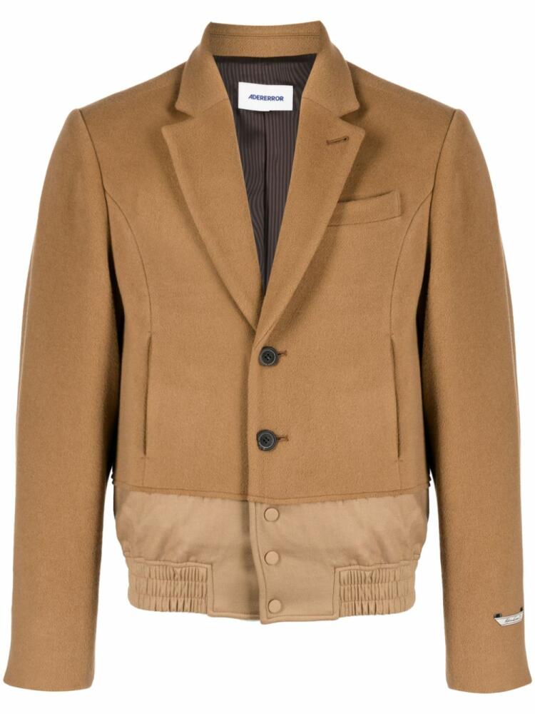 Ader Error layered-effect single-breasted blazer - Brown Cover