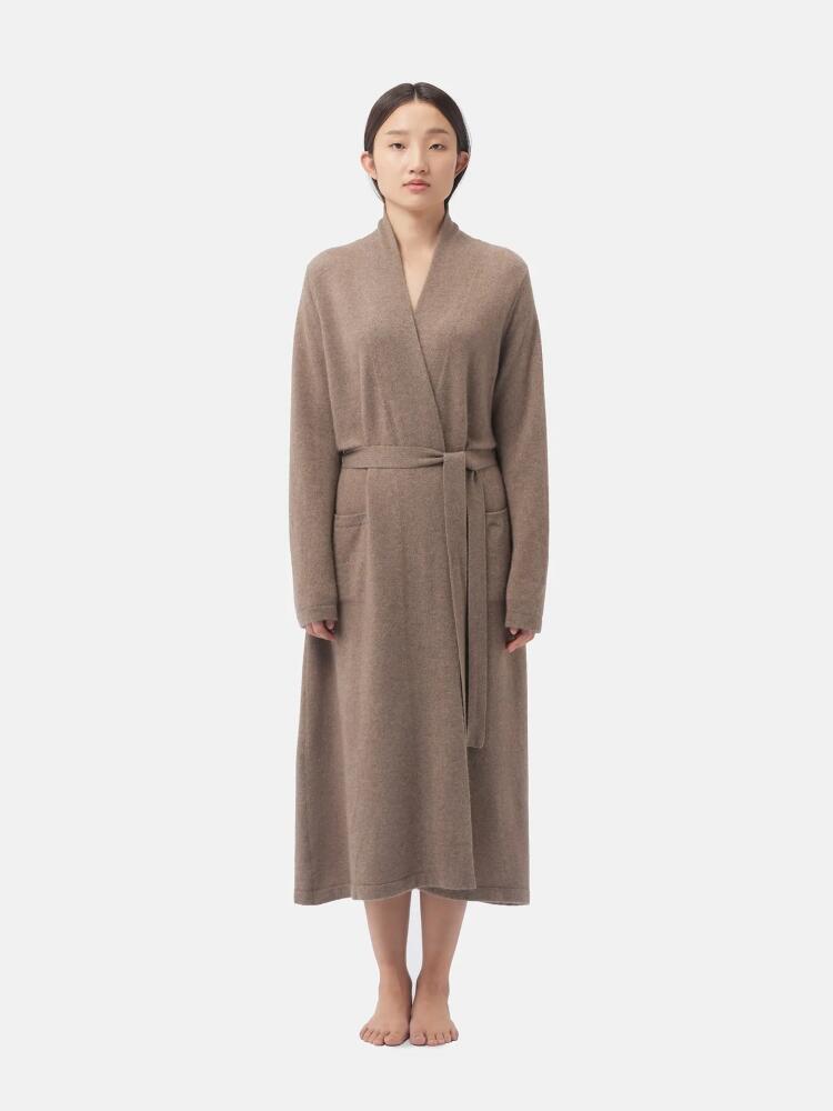 Gobi Cashmere Long Cashmere Robe in Taupe Cover