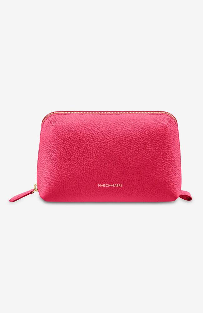 MAISON de SABRÉ Leather Tech Pouch in Shibuya Fuchsia Cover