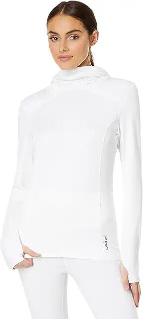 Hot Chillys Micro Elite Chamois Balaclava Hoodie (White) Women's Clothing Cover