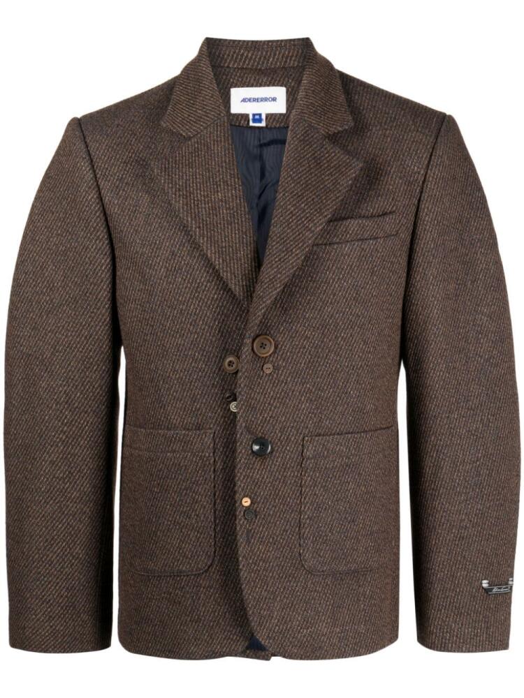 Ader Error decorative-buttons single-breasted blazer - Brown Cover