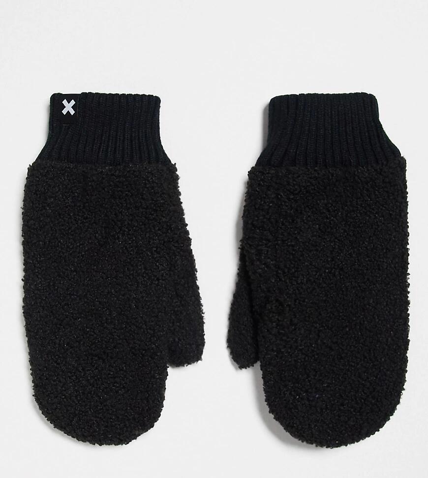 COLLUSION Unisex shearling mitten in black Cover