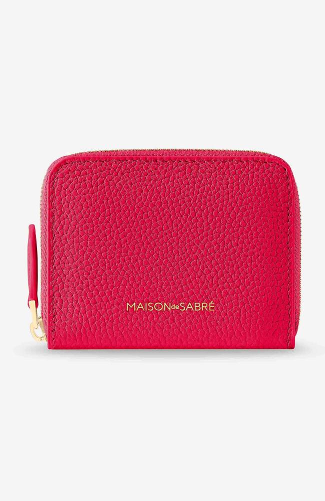 MAISON de SABRÉ Small Leather Zipped Wallet in Shibuya Fuchsia Cover