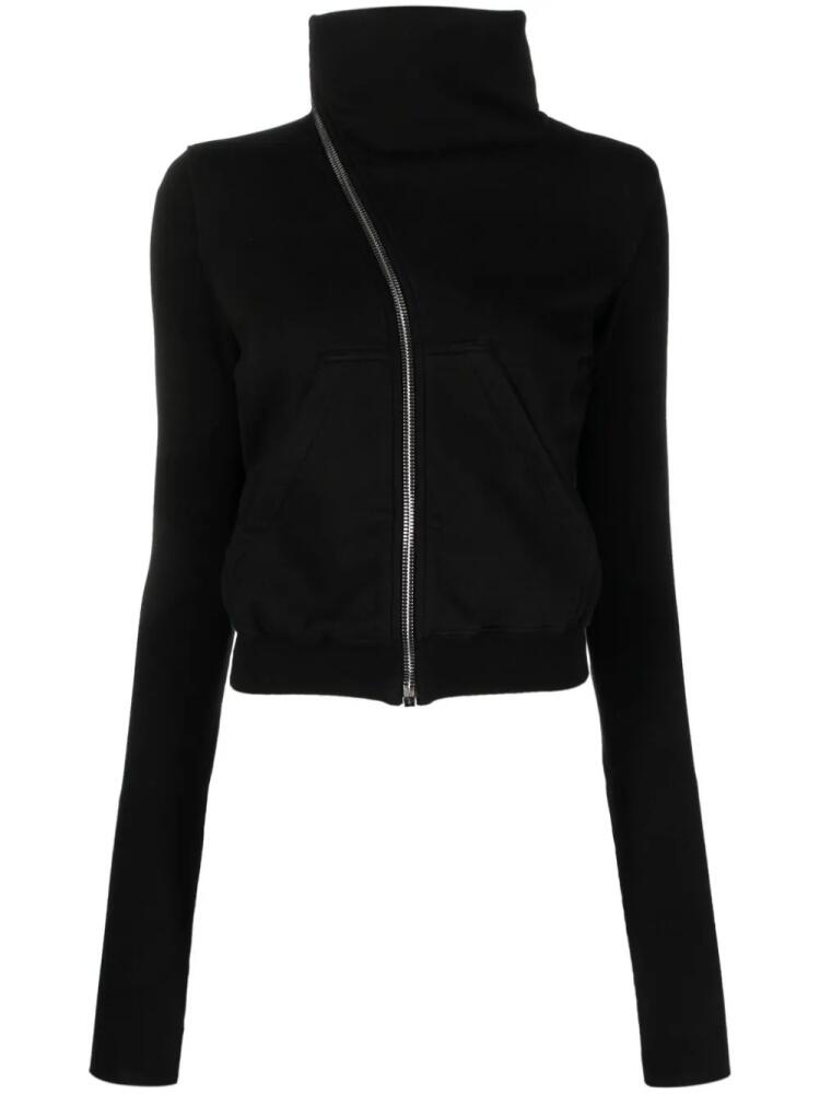 Rick Owens DRKSHDW exposed-zip asymmetric sweatshirt - Black Cover