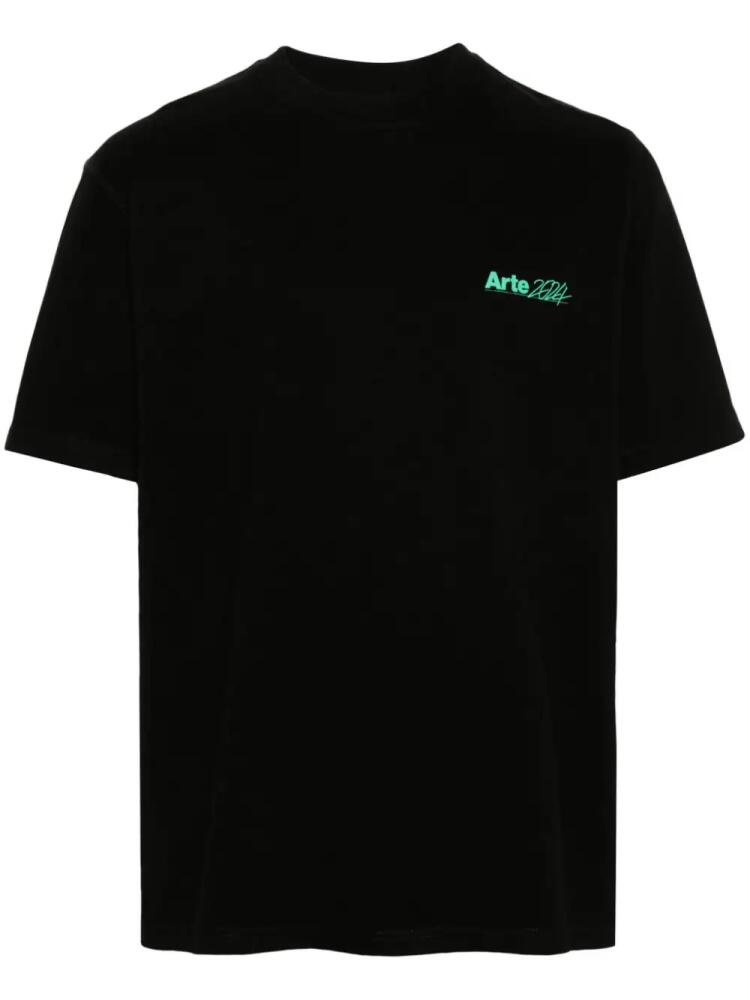 ARTE Teo logo-print cotton T-shirt - Black Cover