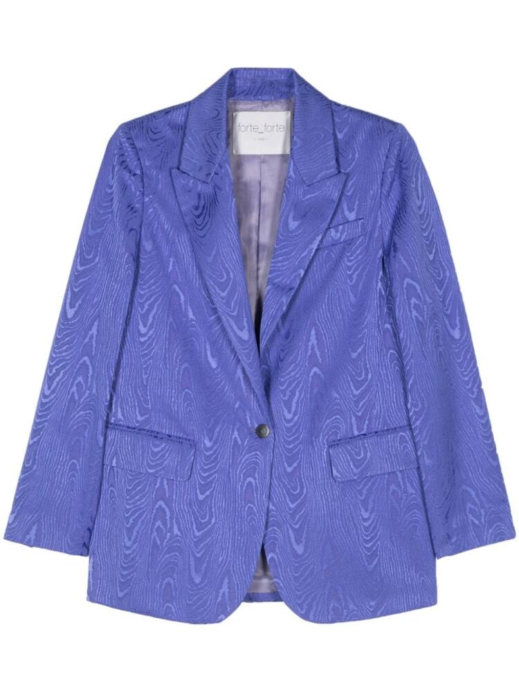 Forte Forte moire-effect blazer - Blue Cover