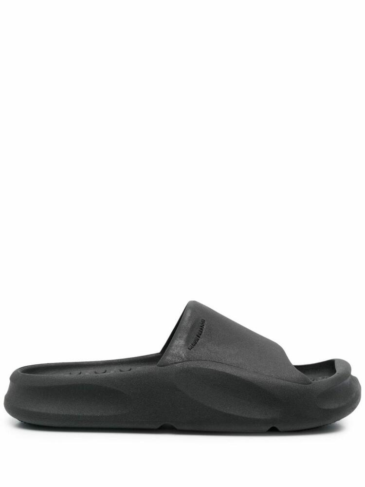 Heron Preston moulded open toe slides - Black Cover