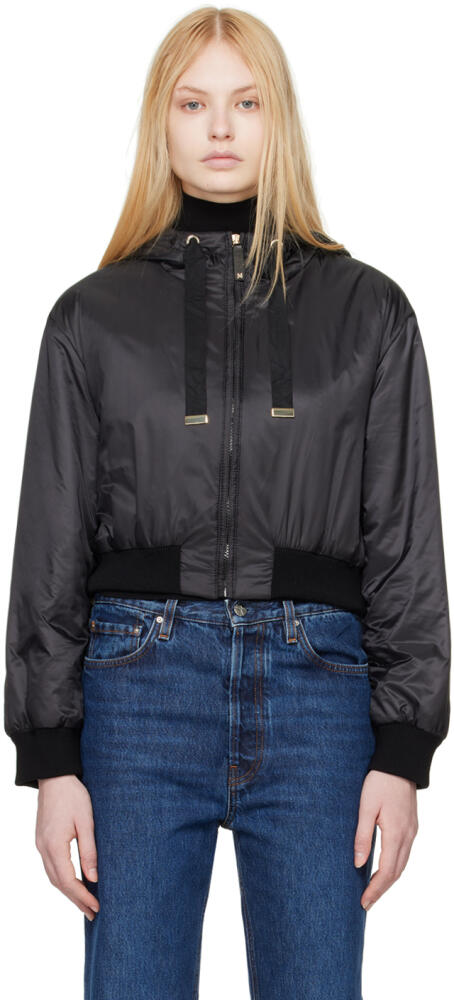 Max Mara Black The Cube Hooded Bomber Jacket Cover