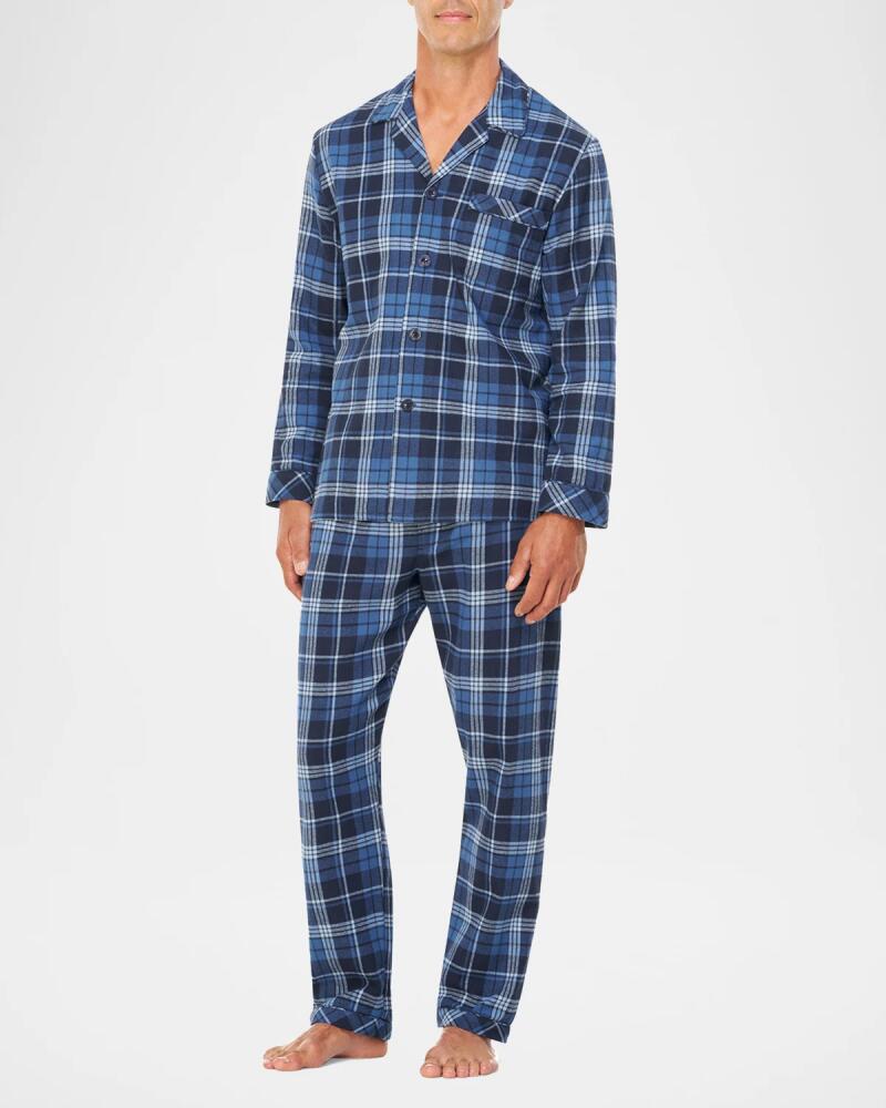 Majestic International Men's Flannel Long Pajama Set Cover